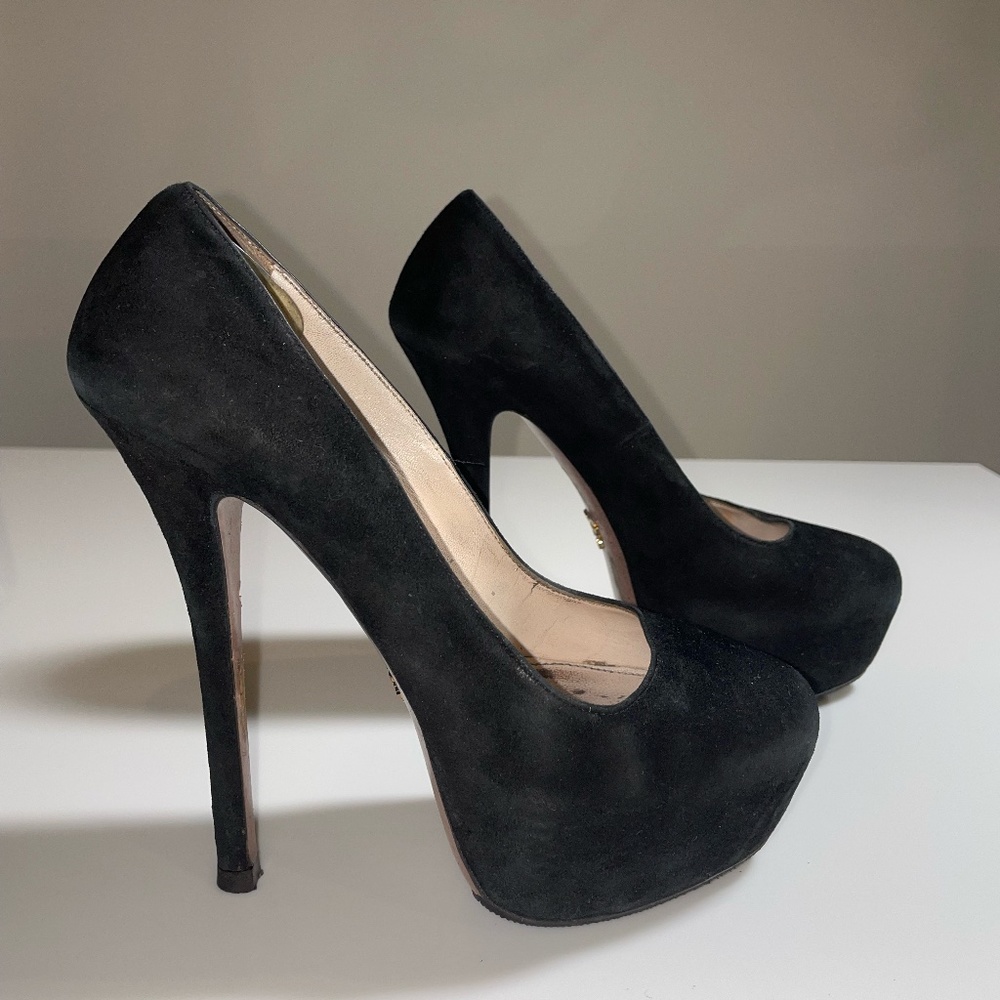 Prada Black Suede Shoes